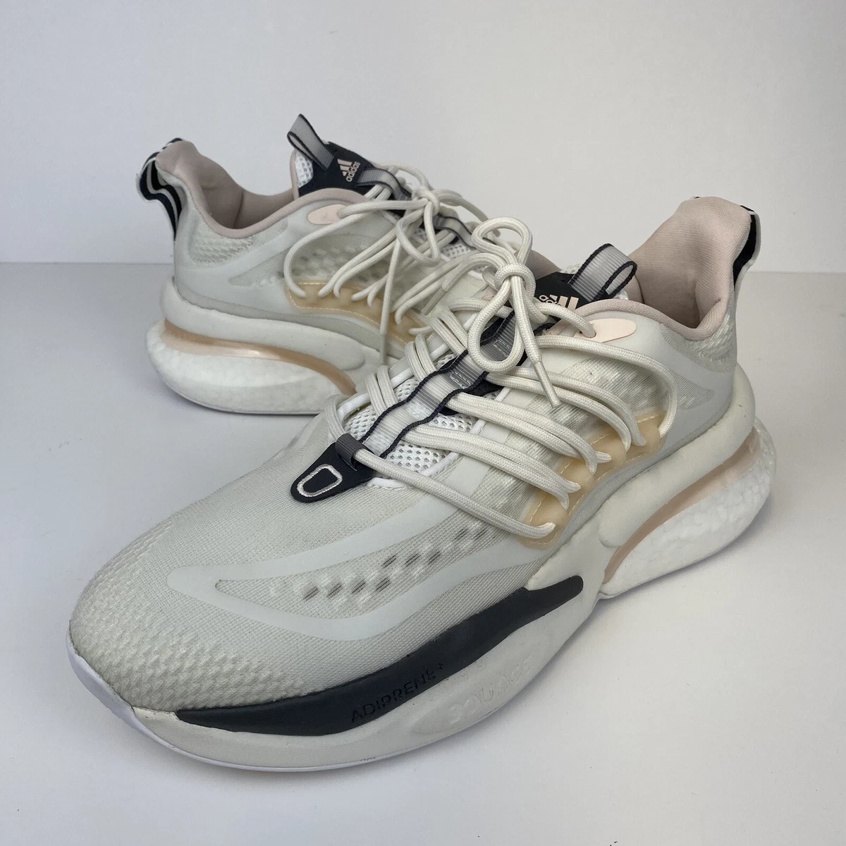 Adidas Alphaboost V1 HP6132 Women s 9.5 Running Shoes White Wonder Quartz Grey