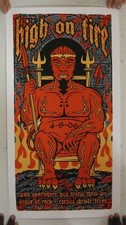High On Fire Poster Silkscreen April 8 2006 Corpus Christi