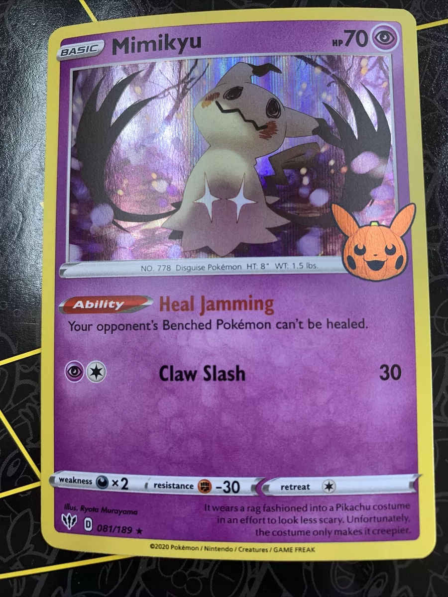 Pokemon Card Mimikyu 081/189 Holo Rare Trick Or Trade Halloween