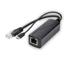 PoE Splitter 48V to 5V 2.4A Micro-USB Adapter IEEE 802.3af IP Camera Pi More