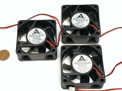 3 pieces Computer case 2Pin 6025 DC Fan 12V 6cm 60x60x25mm Motor Cooling