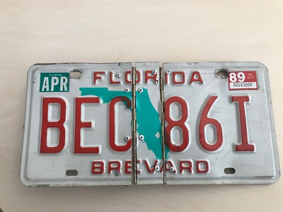 Original US Auto Kennzeichen Nummernschild USA BEC 86 I  Florida Brevard