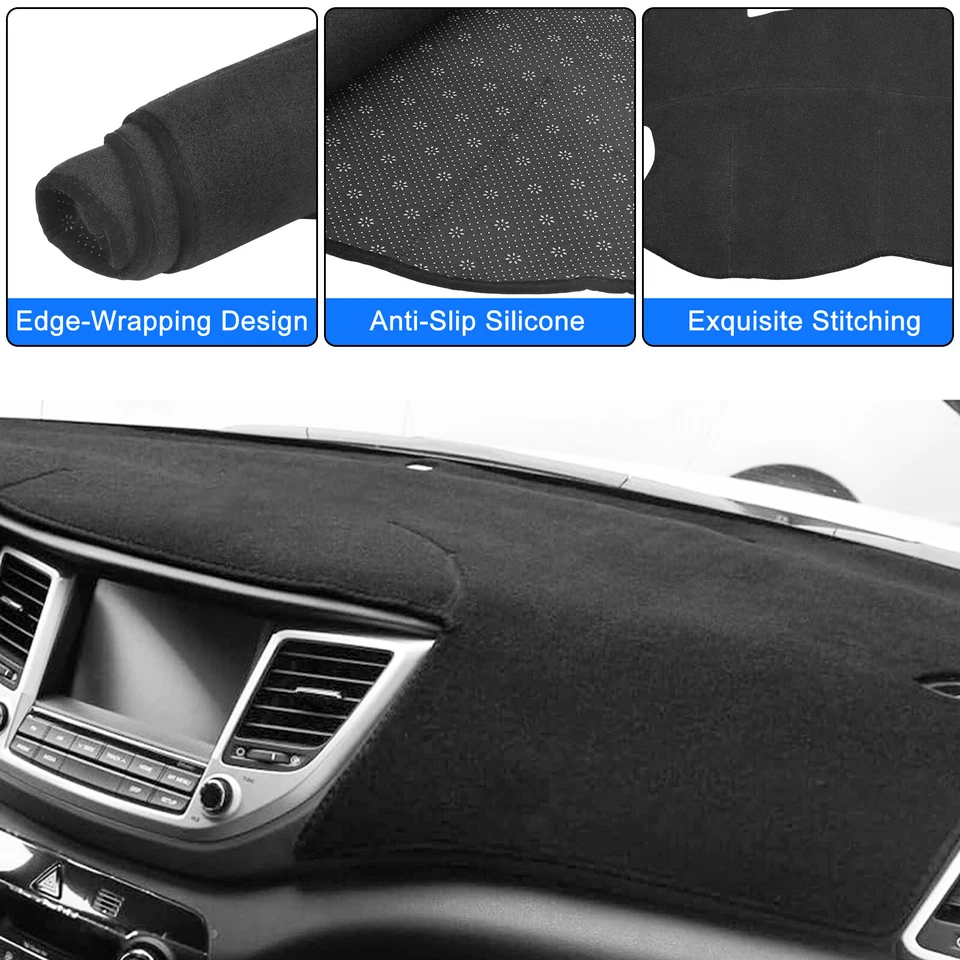 Cubierta antideslizante para tablero de instrumentos de auto para Hyundai Tucson 2016-2018 alfombrilla alfombrilla alfombra Foto 3 de 4