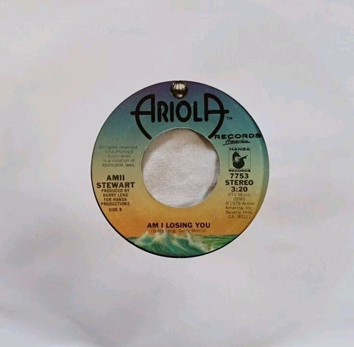 Amii Stewart-Light My Fire/137 Disco Heaven Vinyl 7" Single.1979 Ariola 7753. - Picture 2 of 4