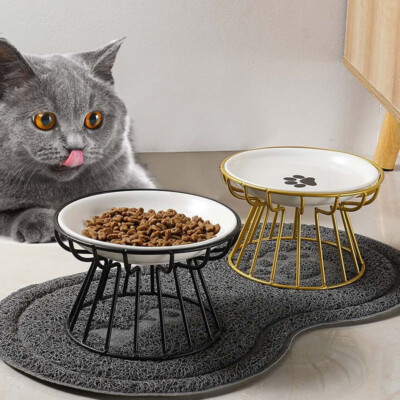 Haustier Keramik Napf Napf Katze Futternapf Snack Dosenteller Anti-Gebärmutterhals Spondylose