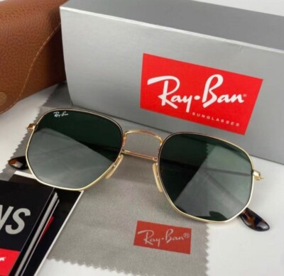 Ray Ban Classic Hexagon Gold Frame Pilot Style Glesses 51 MM Unisex