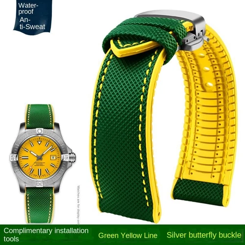 Waterproof Watch Strap Nylon Rubber Colorful Wrist Band Pin Buckle Men 19-24mm - Picture 14 of 46