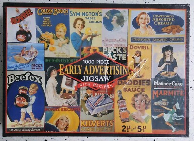 Frühe Werbung Puzzle Vergangene Zeiten Marmite Bovril Beefex 1000 Teile NEU -GT27