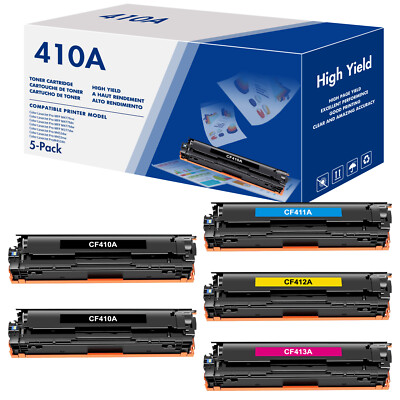 5-Pk Toner Set for HP Color LaserJet Pro M477 M477FDW M477FNW M477FDN MFP CF410A