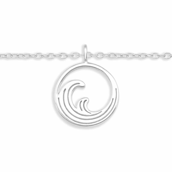 FußKettchen Mit Sufer Welle 925 Silber - Kinder Damen MäDchen Schmuck-image