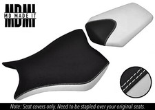 ADATTO PER HONDA CBR 1000 RR 08-11 SET COPRISEDILI VINILE IMPUGNATURA PERSONALIZZATA DSG2 NERO BIANCO