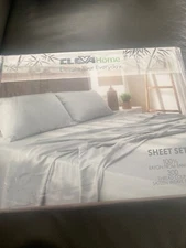 ClevaHome Sheets Queen Bed Sheet Set, 100% Rayon derived from Bamboo, Luxurio...