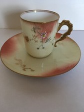 Limoges France Elite Works Miniature Tea Cup / Saucer
