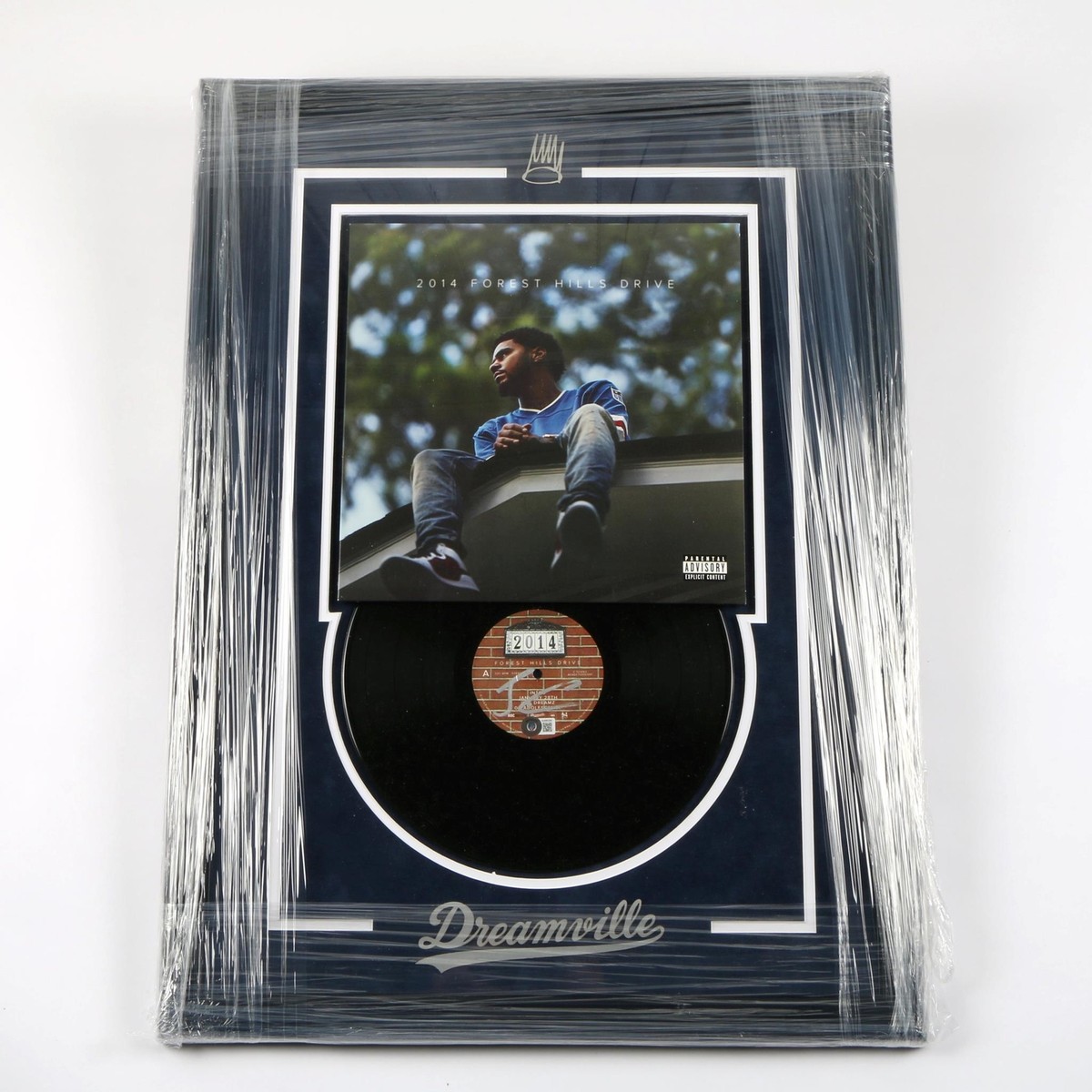 J. Cole Signed Vinyl Cover Framed 