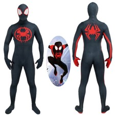 Spider Man Across the Spider Verse Costume Miles Morales Cosplay Suit Adult Kids