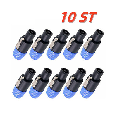 10x Speakon Lautsprecher Stecker Schraubbar Boxen Speaker Kabelstecker 4-polig
