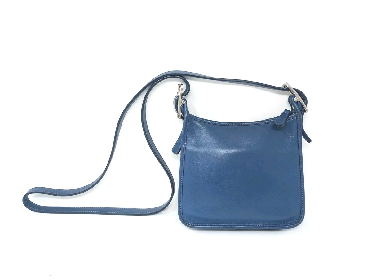Vintage Coach Janice Legacy Blue Leather Crossbody 2003 6610