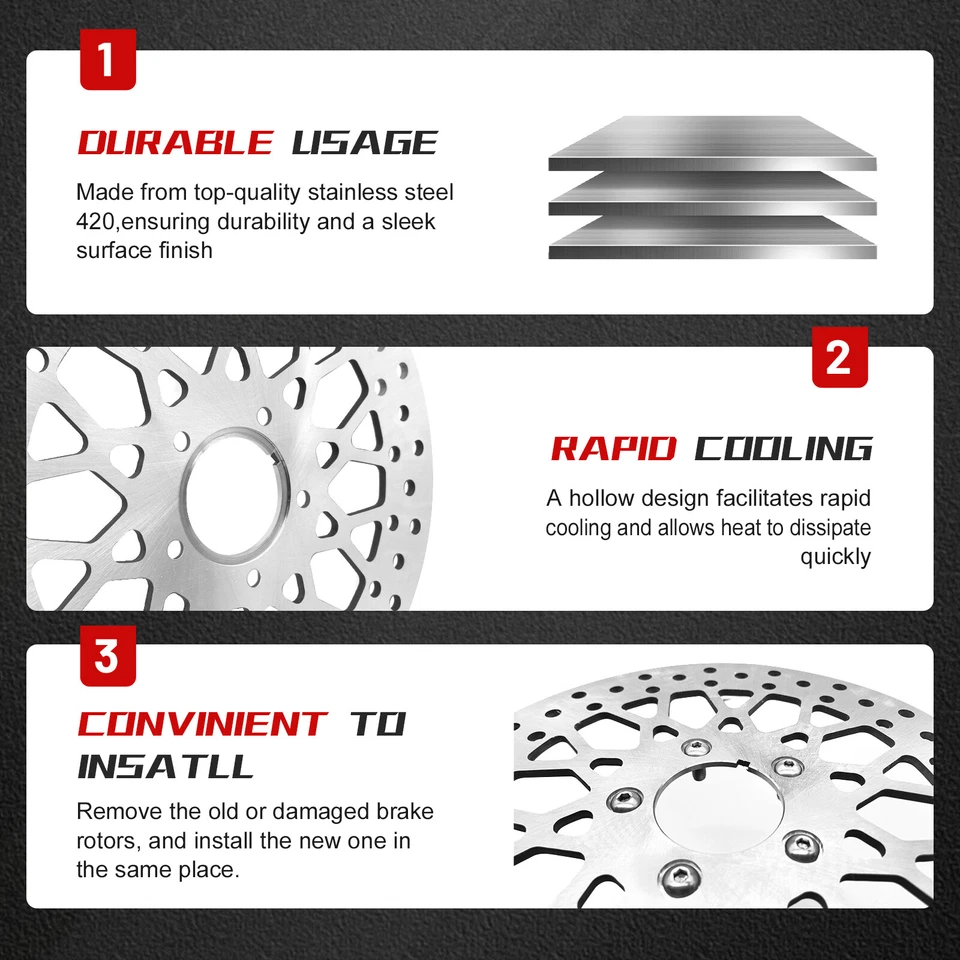 11.5'' 2 Piece Front Harley Rotors for Harley Road Glide, Electra/Street Glide - Image 4 of 4