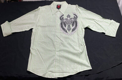 US  men s Cowboy Shirt Camisa Vaquera Western Wear  Manga 3/4  Size X L  I9