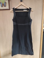D. Exterior Black Wool Viscose Mix Fitted Pencil Dress • Work Cocktail • 44 12