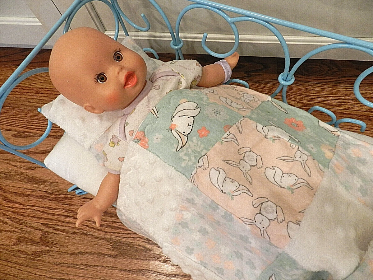 Dolls pram blanket and pillow set hot sale