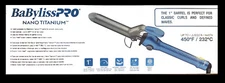 BaBYLiss Pro Nano TITANIUM 450° ULTRA Thin 1" Spring Curling Iron