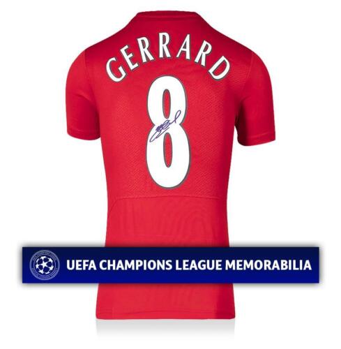 Steven Gerrard Official UEFA Champions League Signed Liverpool 2005 Home Shirt: - Picture 1 of 4