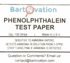 Phenolphthalein Test Paper [Vial of 100 Paper Strips]