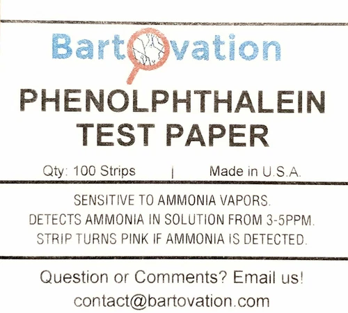 Phenolphthalein Test Paper [Vial of 100 Paper Strips]