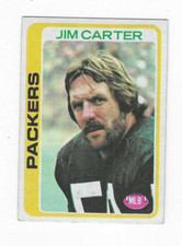 1978 TOPPS JIM CARTER #174 GREEN BAY PACKERS