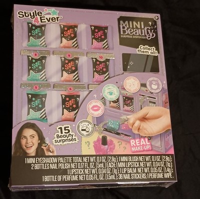 Style 4 Ever Mini Beauty Surprise Dispenser Real Make-Up Set 15 Items Multicolor