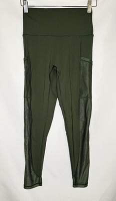 Aerie Offline Green Mesh Pocket 7/8 Leggings Women's SIZE MEDIUM