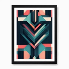 Geometric Abstract Art Art Print Framed Wall Art Poster Canvas Print Picture
