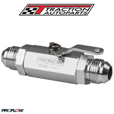 Proflow Valve, Shut-Off, Aluminium, Silver, -10 AN Male Threads, Each