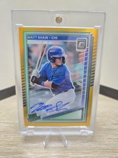 2025 Donruss Optic Baseball Matt Shaw Rated Prospect Gold /10 #143