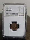 1941 NGC MS 66 RD LINCOLN WHEAT CENT- BEAUTIFUL COPPER 1C!
