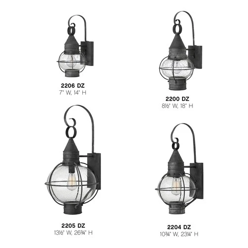Hinkley Lighting 2206 Cape Cod 14" Tall Outdoor Wall Sconce - Aged Zinc - Picture 12 of 12