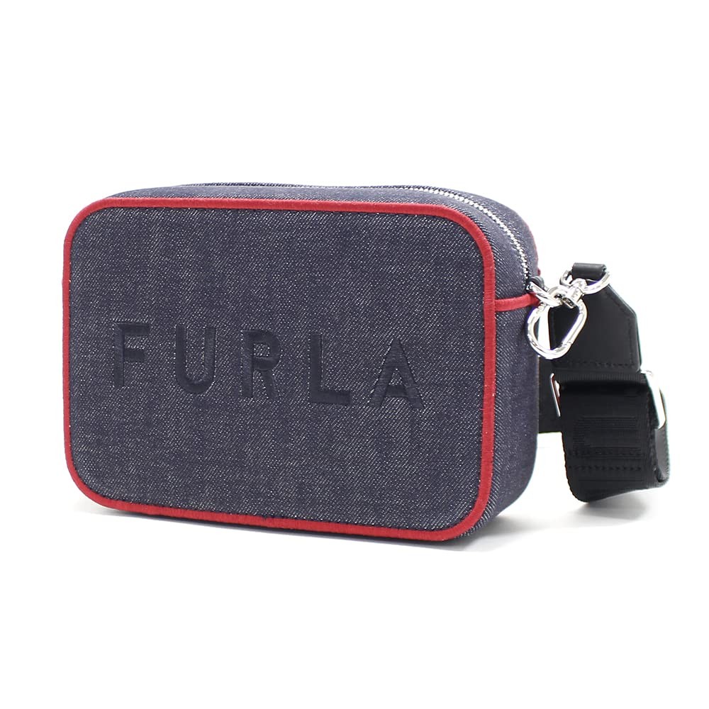 [Furla] Women's Shoulder Bag, Camera Bag, REAL MINI CAMERA CASE, Denim, WB00243