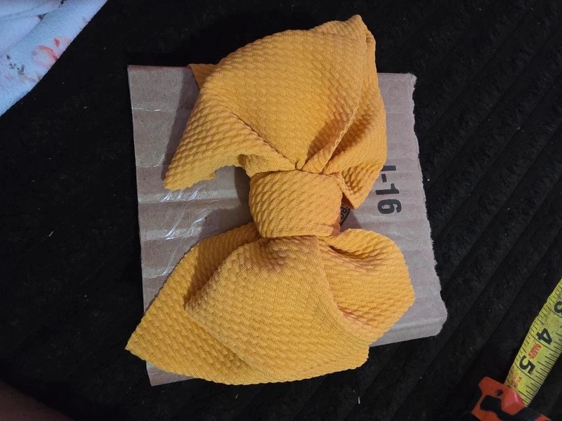 Baby mustard headwrap/bow