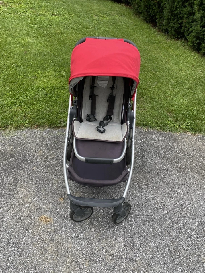 UPPAbaby Cruz stroller w/ Red Top and Piggyback for Big Kids Stand Up Fold Away - Image 2 of 4