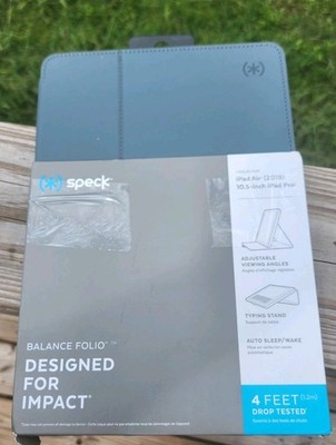Speck Products BalanceFolio Case, Compatible with iPad Air (2019), Stormy Grey/C