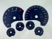 US Speedo Blue Corvette C6 Gauge Face for Clusters 2005-2012