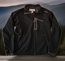 MEN'S COLUMBIA TITANIUM BLACK FULL ZIP JACKET, MEN'S SIZE MEDIUM.