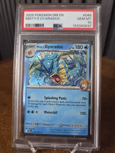 Pokémon Sv10: Destined Rivals Misty's Gyarados 049/182 Rare Holo PSA 10 English