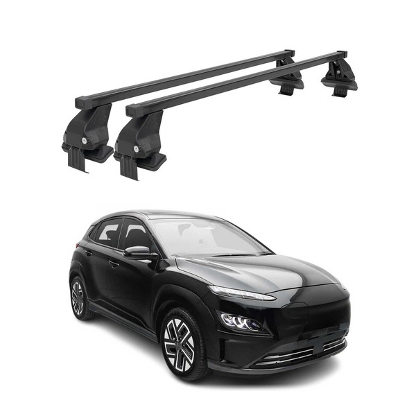 Menabo DachträGer GrundtäGer FüR Hyundai Kona Hybrid 2019-2023 50Kg Schwarz 2X-image