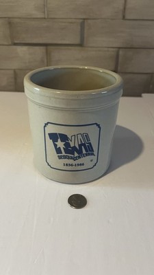 Texas Sesquicentennial 1836-1986 Stoneware Crock 68371 Vintage Utensil Jar-Good