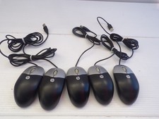 Lot 5 Tested hp USB Wired Optical Scroll Mouse Mice