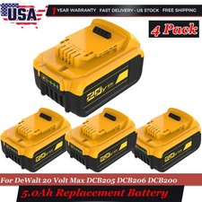 1/4Pack For Dewalt DCB205 20V Max XR 5.0Ah Lithium Ion Battery Li-Ion DCB205-2