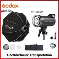 US Godox SK300IIV 300Ws Studio Strobe Monolight flash with 120cm softbox Bowens