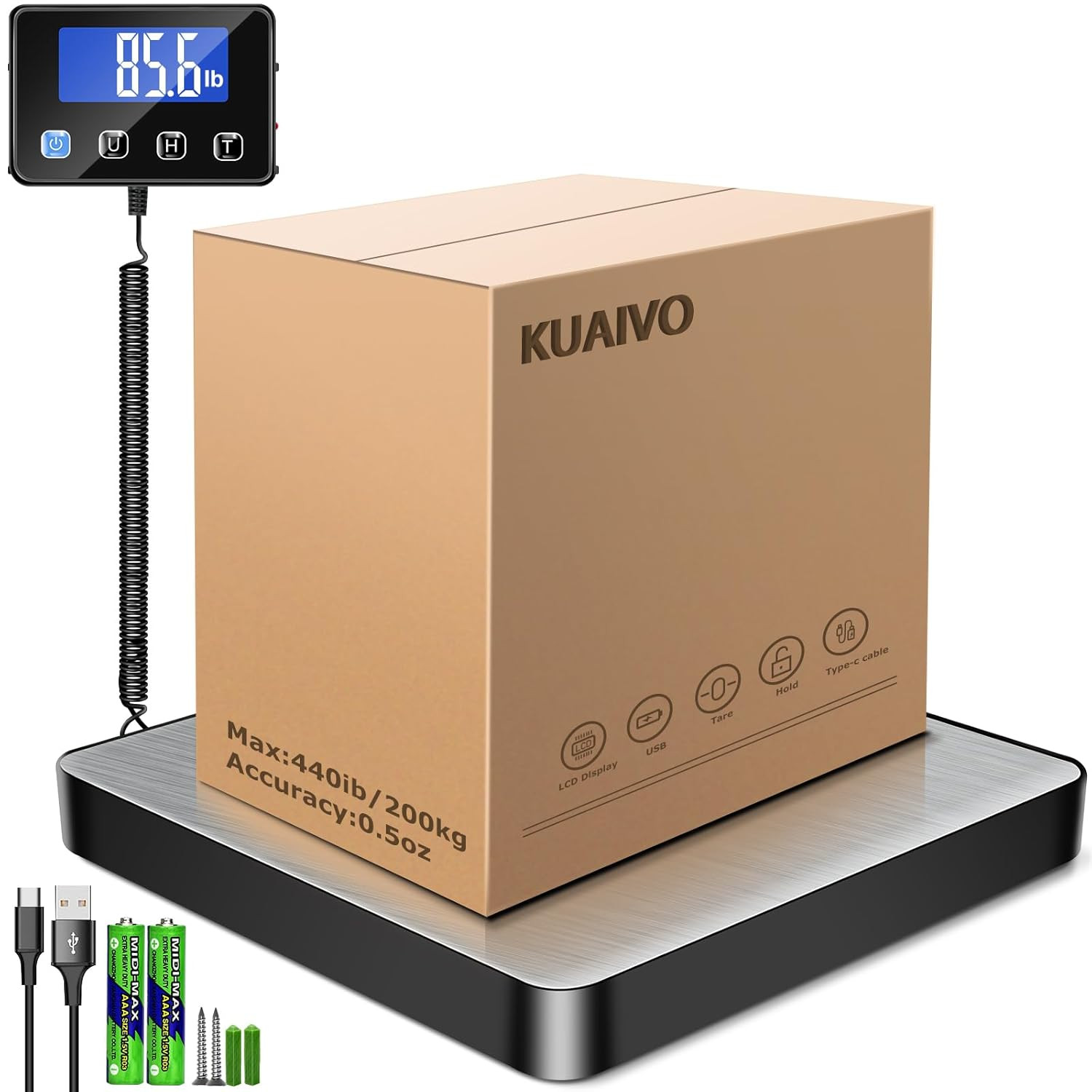 Shipping Scale, 440 Lbs/0.35Oz High Accurate Digital Postal 